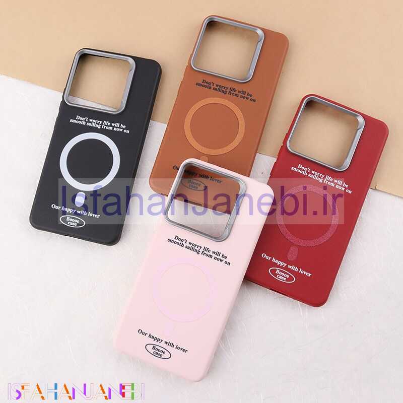 اصفهان جانبی-قاب چرمی شیائومی Redmi Note 14 طرح مگ سیف