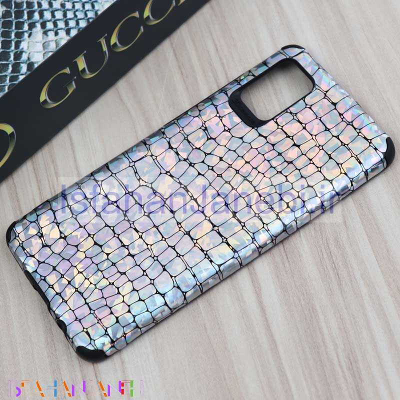 اصفهان جانبی-قاب چرمی پوست ماری هفت رنگ Samsung A51