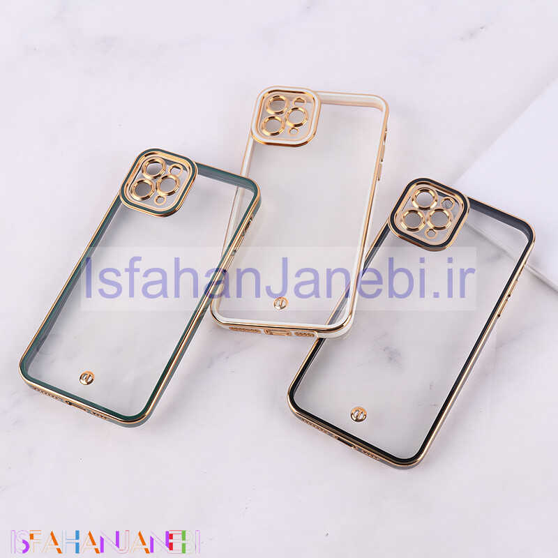 اصفهان جانبی-قاب Space آیفون iPhone 11 Pro Max دور رنگی محافظ لنزدار