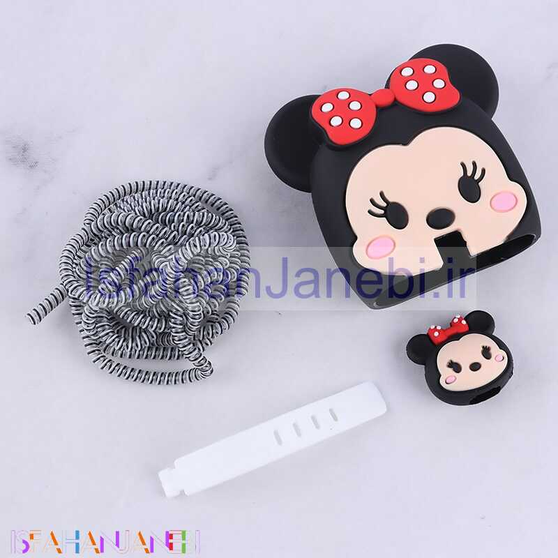 اصفهان جانبی-ست محافظ کابل و کلگی شارژر سامسونگ طرح مینی موس