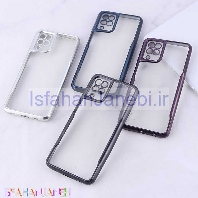 اصفهان جانبی-قاب ژله ای شفاف سامسونگ Galaxy A12 / M12 طرح تیتانیوم محافظ لنزدار