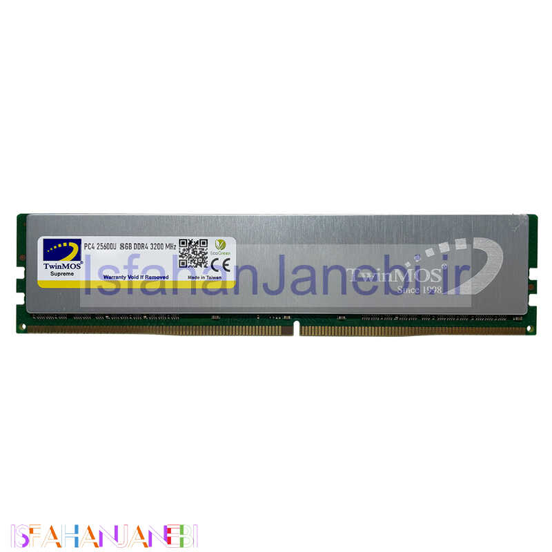 اصفهان جانبی-رم کامپیوتر TwinMos PC4-25600 DDR4 8GB 3200MHz CL22 Single
