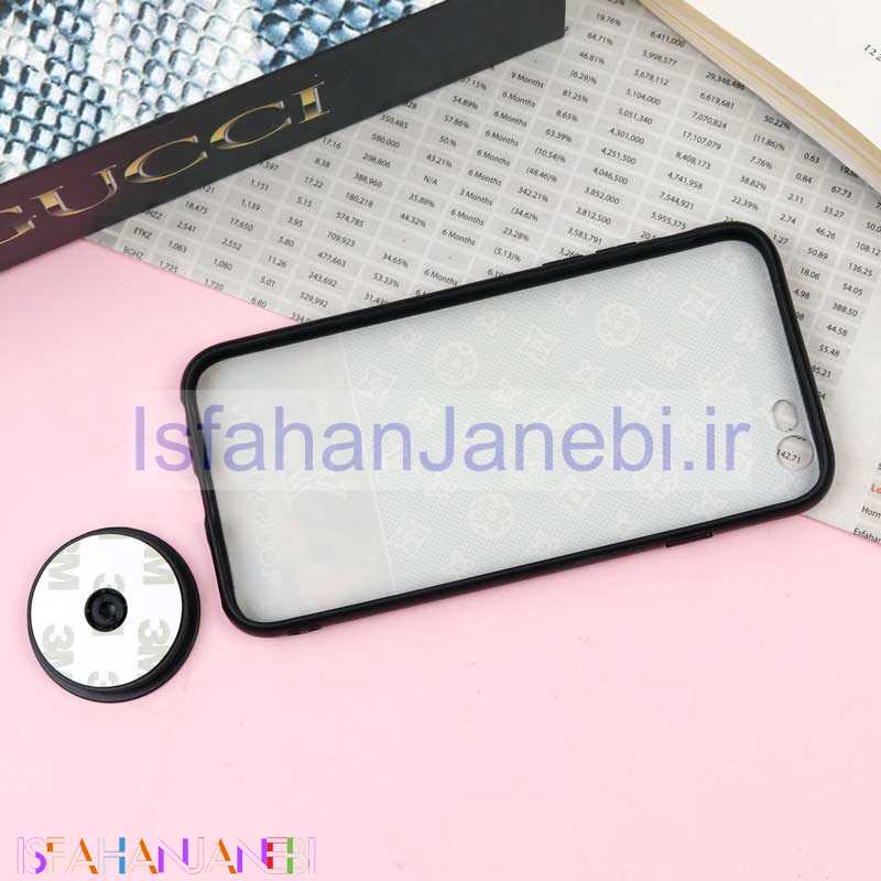 اصفهان جانبی-قاب فانتزی برجسته + پاپ سوکت طرح LV آیفون iPhone 6/6s سری F