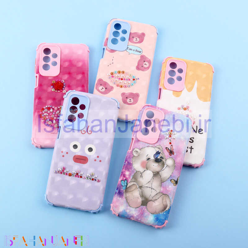 اصفهان جانبی-قاب فانتزی نگین دار کپسولی محافظ لنزدار Samsung Galaxy A23