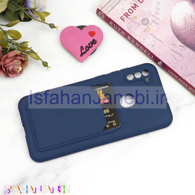 اصفهان جانبی-قاب سیلیکونی جاکارتی دار محافظ لنزدار Samsung A11