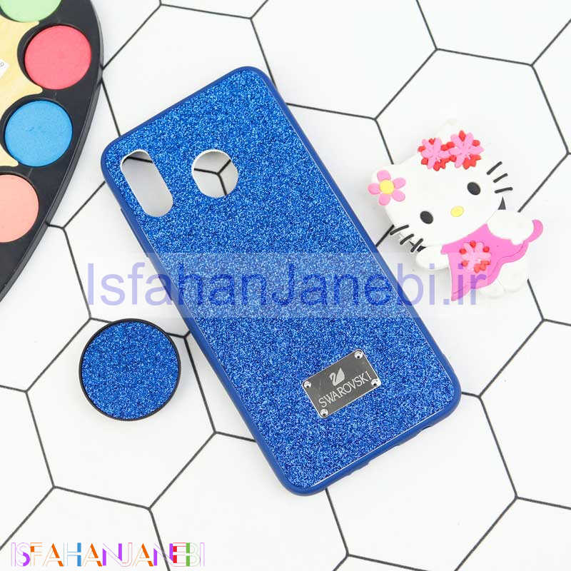 اصفهان جانبی-قاب شاینی Swarovski + پاپ سوکت Samsung Galaxy A20