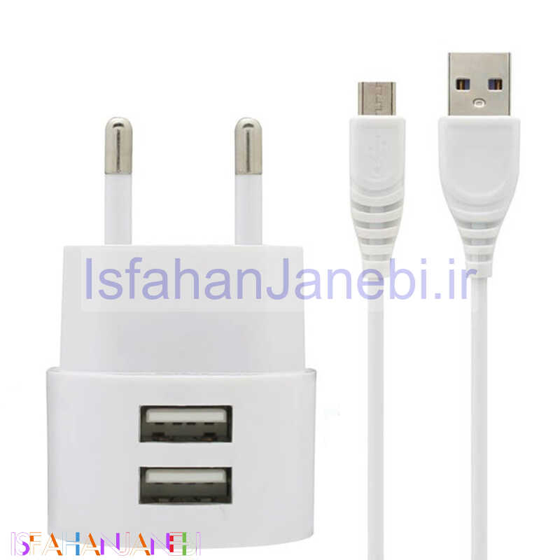 اصفهان جانبی-شارژر دیواری Tranyoo V90 + کابل میکرو یو اس بی