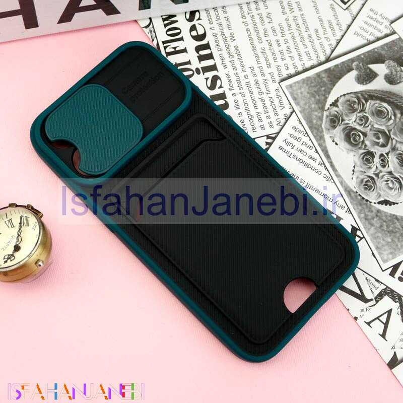 اصفهان جانبی-قاب ضد ضربه جاکارتی دار محافظ لنز کشویی کلاسیک iPhone 13 Pro