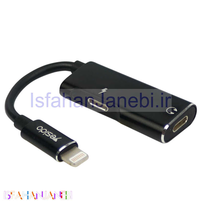 اصفهان جانبی-تبدیل Yesido YAU12 Lightning to Dual Lightning