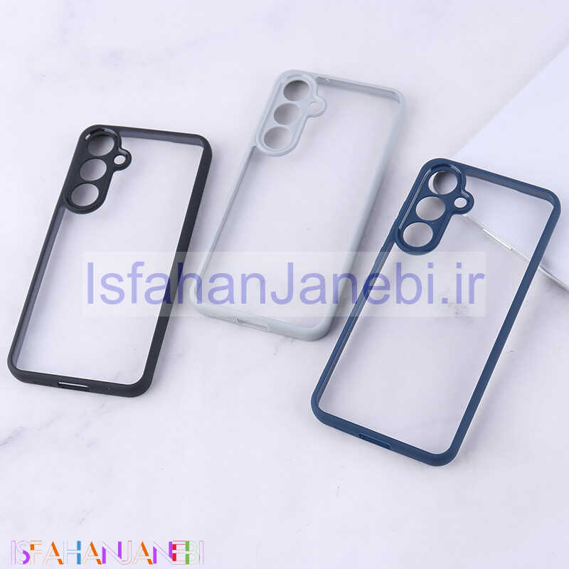 اصفهان جانبی-قاب شفاف سامسونگ Galaxy S24 FE محافظ لنزدار برجسته دوررنگی