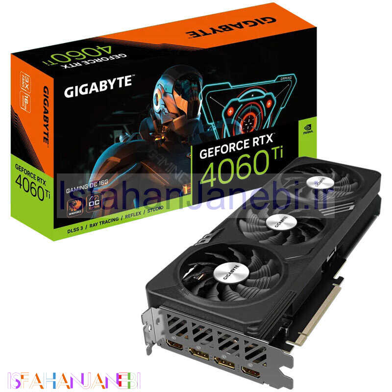اصفهان جانبی-کارت گرافیک Gigabyte GeForce RTX 4060 Ti Gaming OC 16GB GDDR6 128Bit