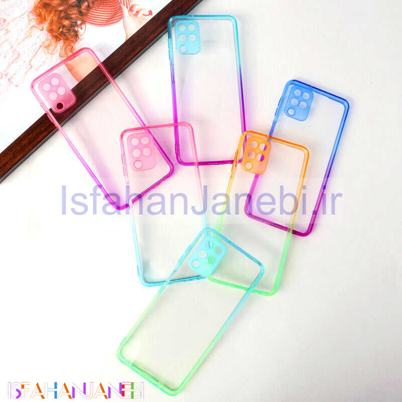 اصفهان جانبی-قاب ضد ضربه دور رنگی محافظ لنزدار Samsung Galaxy A12