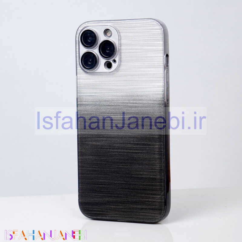 اصفهان جانبی-قاب PC براق محافظ لنزدار دو رنگ iPhone 13 Pro Max