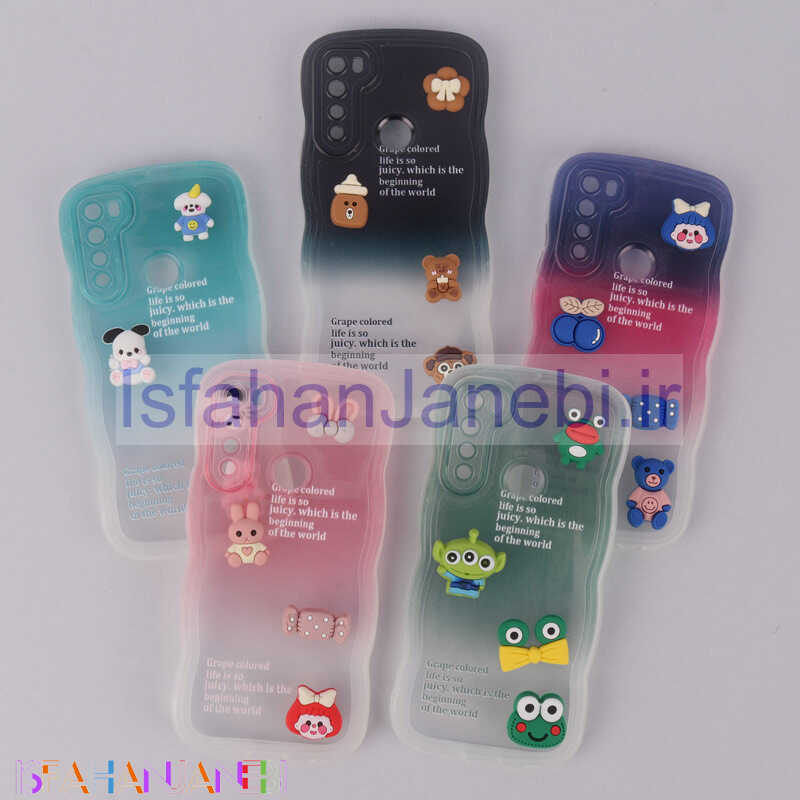 اصفهان جانبی-قاب عروسکی برجسته دو رنگ محافظ لنزدار Xiaomi Redmi Note 8