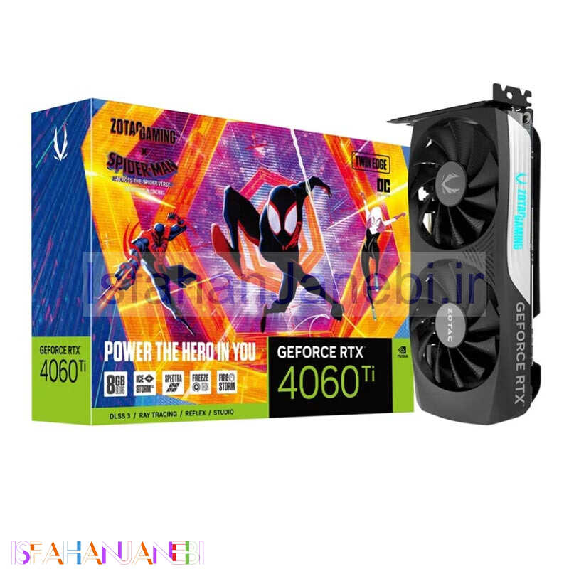 اصفهان جانبی-کارت گرافیک Zotac Gaming GeForce RTX 4060Ti Twin Edge OC 8GB GDDR6 128Bit