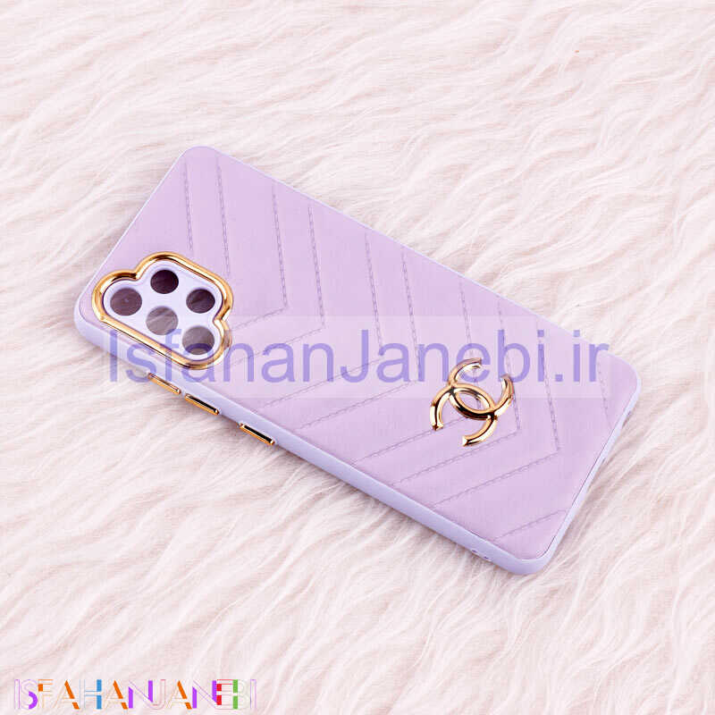 اصفهان جانبی-قاب پافر چرمی لوزی محافظ لنزدار Samsung Galaxy A32 4G