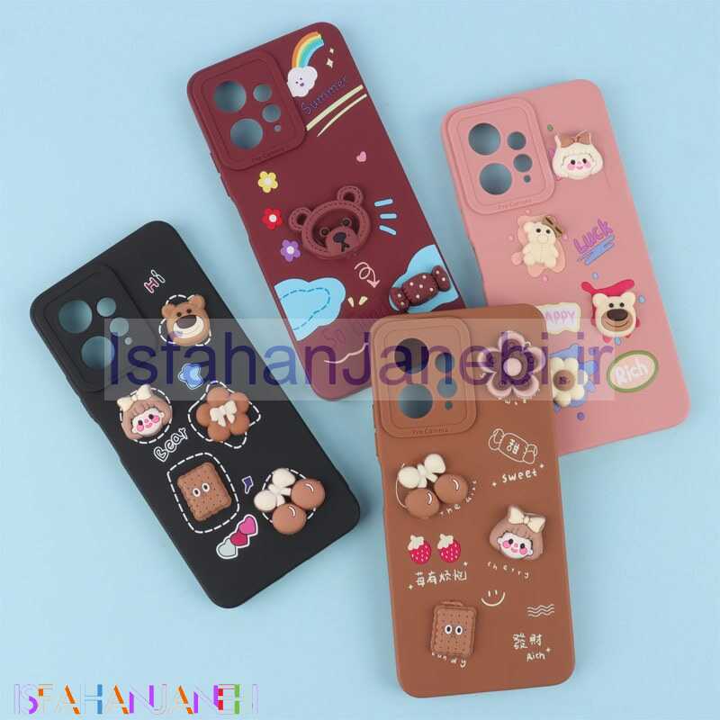 اصفهان جانبی-قاب فانتزی عروسکی Pro Camera محافظ لنزدار Xiaomi Redmi Note 12 4G