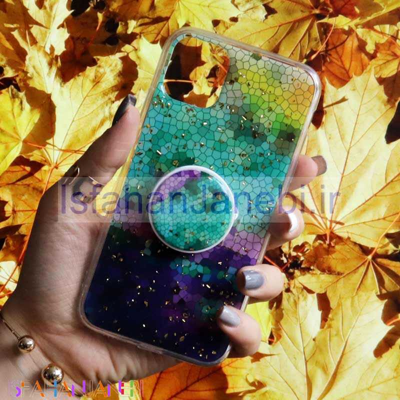 اصفهان جانبی-قاب رنگین کمانی پاپ سوکت دار خرچنگی کد9 آیفون iPhone 11