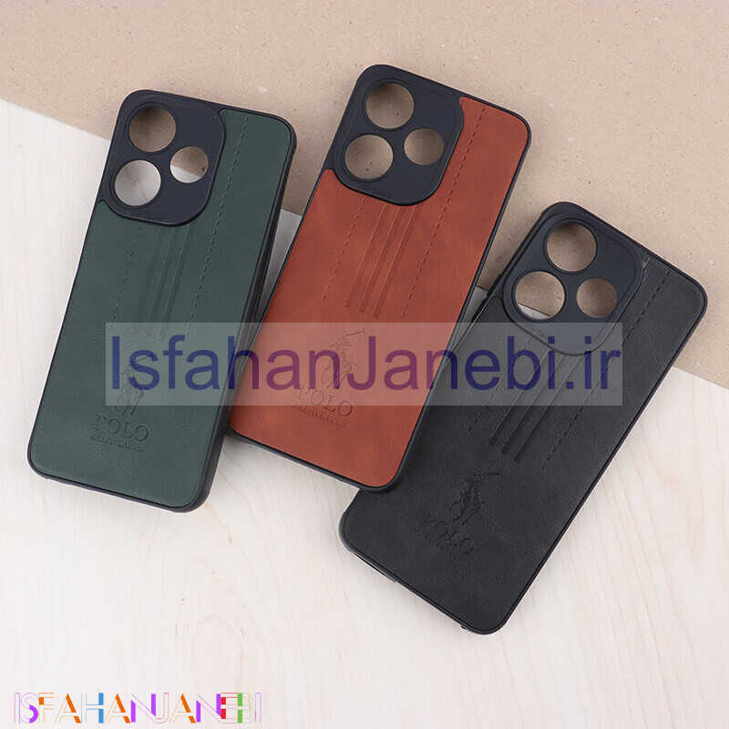 اصفهان جانبی-قاب چرمی Polo Ralph Laren شیائومی Redmi 13 4G / Redmi 13 5G محافظ لنزدار