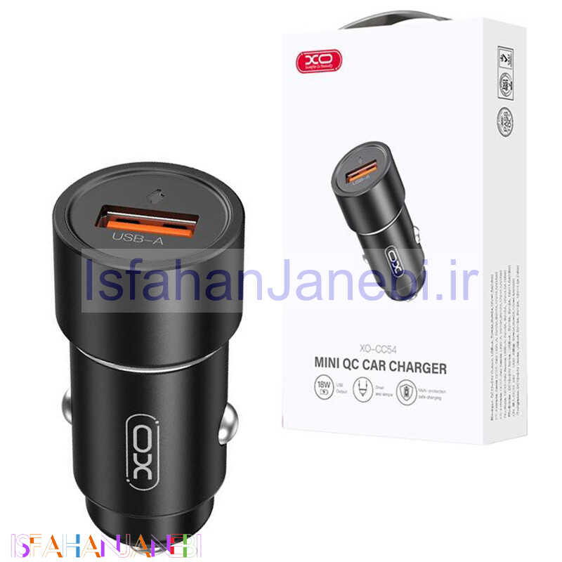 اصفهان جانبی-شارژر فندکی فست شارژ XO XO-CC54 3A QC PD 18W
