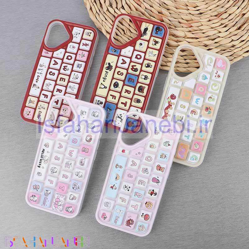 اصفهان جانبی-قاب آیفون iPhone 16 طرح کیبورد فانتزی برجسته