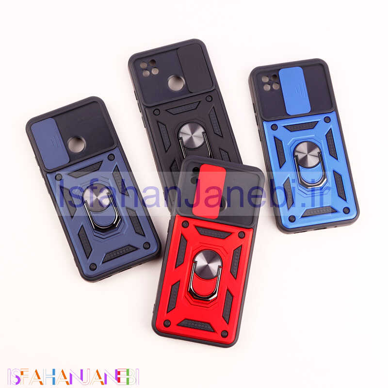 اصفهان جانبی-قاب ضد ضربه محافظ لنزدار کشویی هولدر دار بتمن Xiaomi Redmi 9C