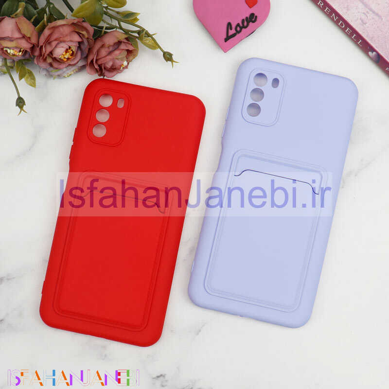 اصفهان جانبی-قاب سیلیکونی جاکارتی دار محافظ لنزدار Xiaomi Poco M3 لایت