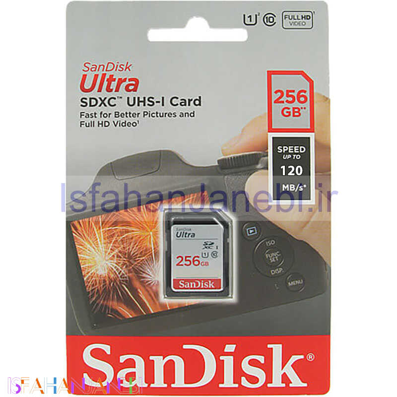اصفهان جانبی-رم اس دی 256 گیگ سن دیسک SanDisk Ultra CL10 U1 120MB/s