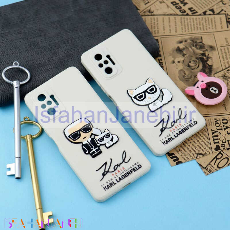 اصفهان جانبی-قاب سیلیکونی عروسکی کارل محافظ لنزدار Xiaomi Redmi Note 10 Pro