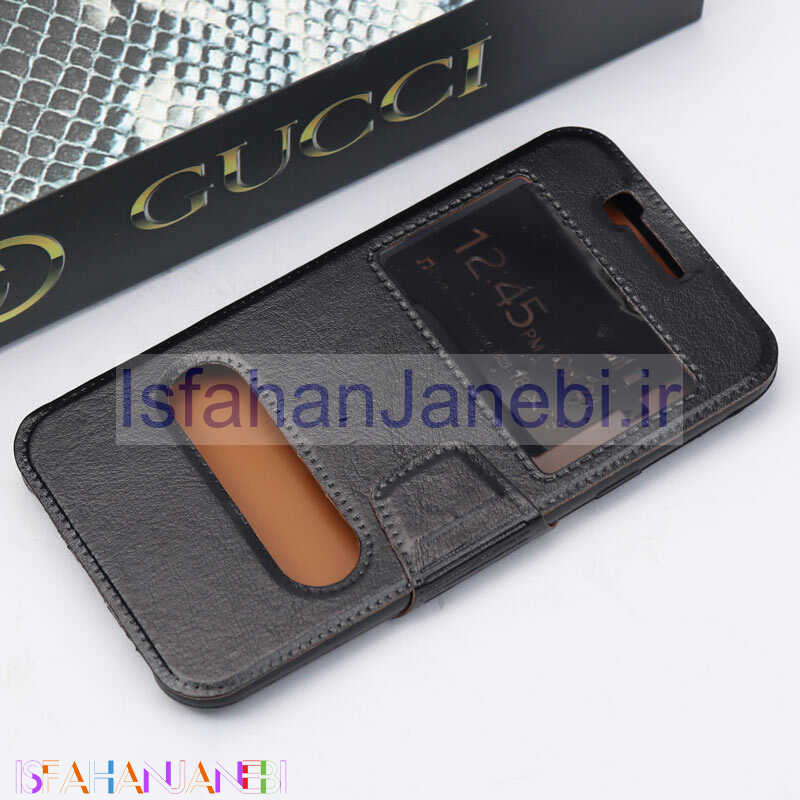 اصفهان جانبی-کیف کلاسوری چرمی Samsung J7 مشکی