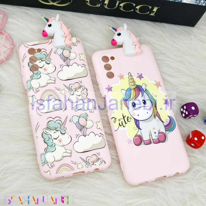 اصفهان جانبی-قاب سیلیکونی محافظ لنزدار یونیکورن Samsung Galaxy A03s