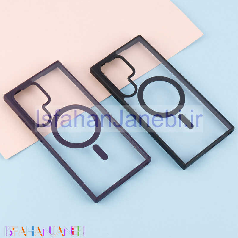 اصفهان جانبی-قاب PC شفاف دور رنگی مگ سیف Samsung Galaxy S23 Ultra