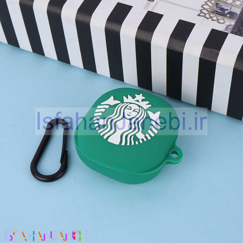 اصفهان جانبی-کاور عروسکی گلکسی بادز Live / Live Pro / Live Pro 2 / Fe طرح Starbucks