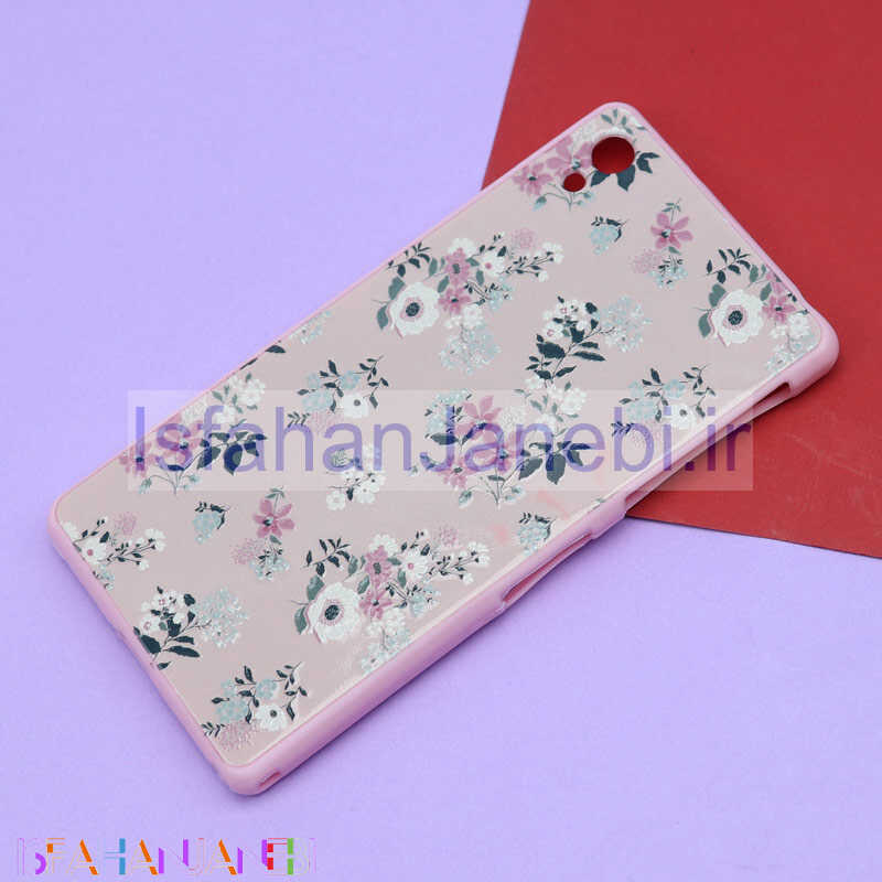 اصفهان جانبی-قاب فانتزی برجسته صورتی طرح گل Sony Xperia Z2