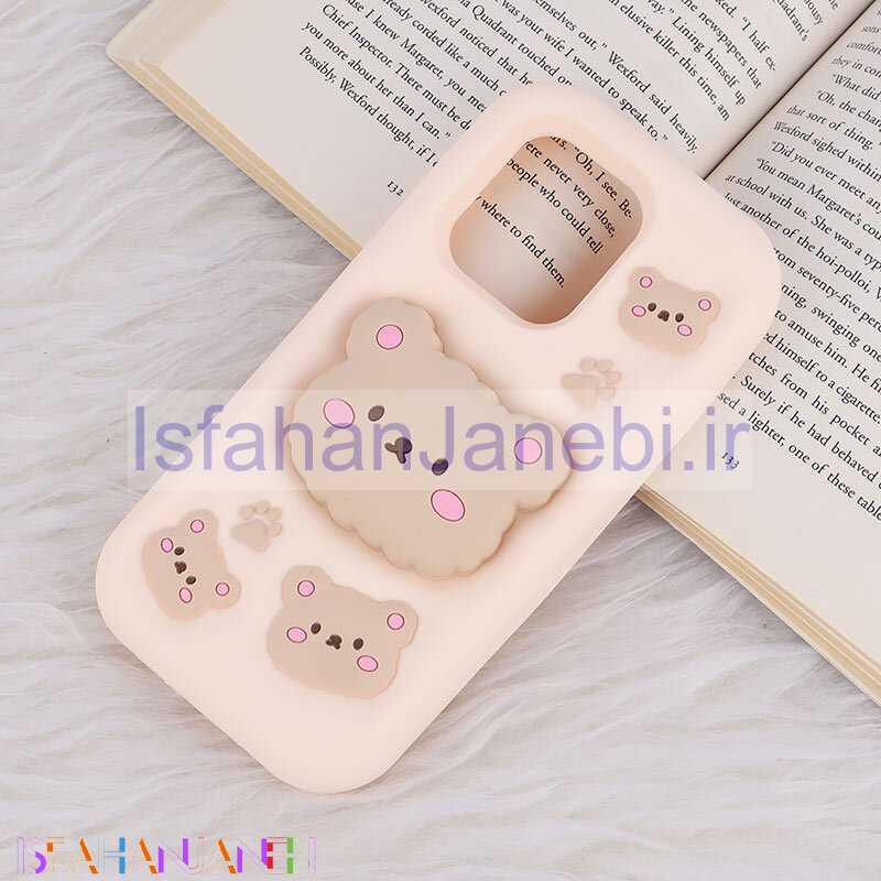 اصفهان جانبی-قاب سیلیکونی شیائومی Redmi Note 13 4G پاپ سوکت دار طرح خرس بیسکویتی