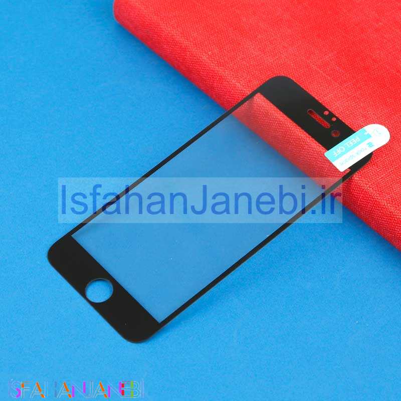 اصفهان جانبی-گلس ROCK آیفون 6/6s مشکی + 2 عدد برچسب پشت
