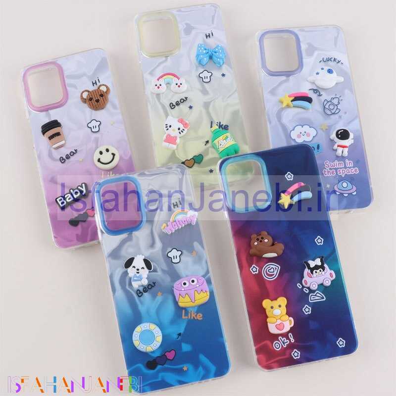 اصفهان جانبی-قاب عروسکی برجسته سامسونگ Galaxy A12 / M12 طرح موج دار دو رنگ