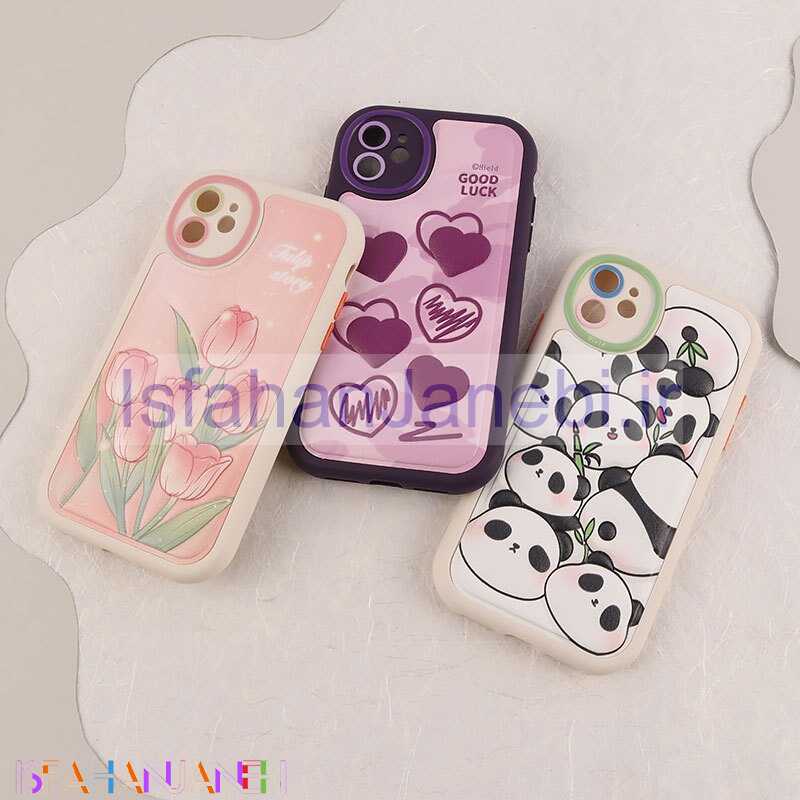 اصفهان جانبی-قاب چرمی آیفون iPhone 11 طرح نقاشی برجسته محافظ لنزدار