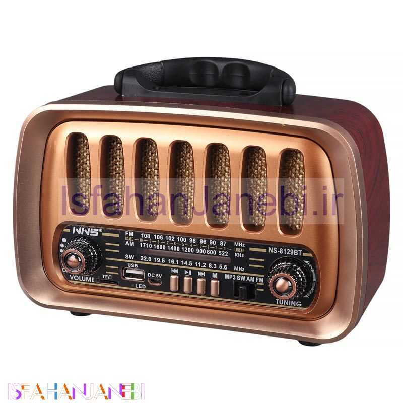 اصفهان جانبی-رادیو اسپیکر بلوتوثی رم و فلش خور NNS NS-8129BT