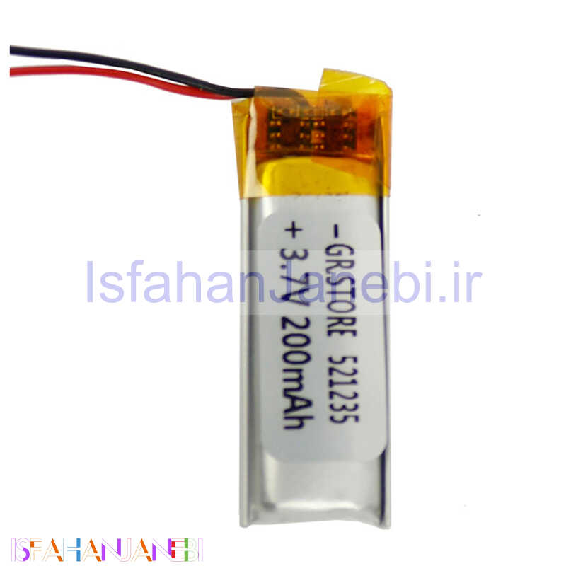 اصفهان جانبی-باتری لیتیوم 200mAh 36*12*5mm 521235