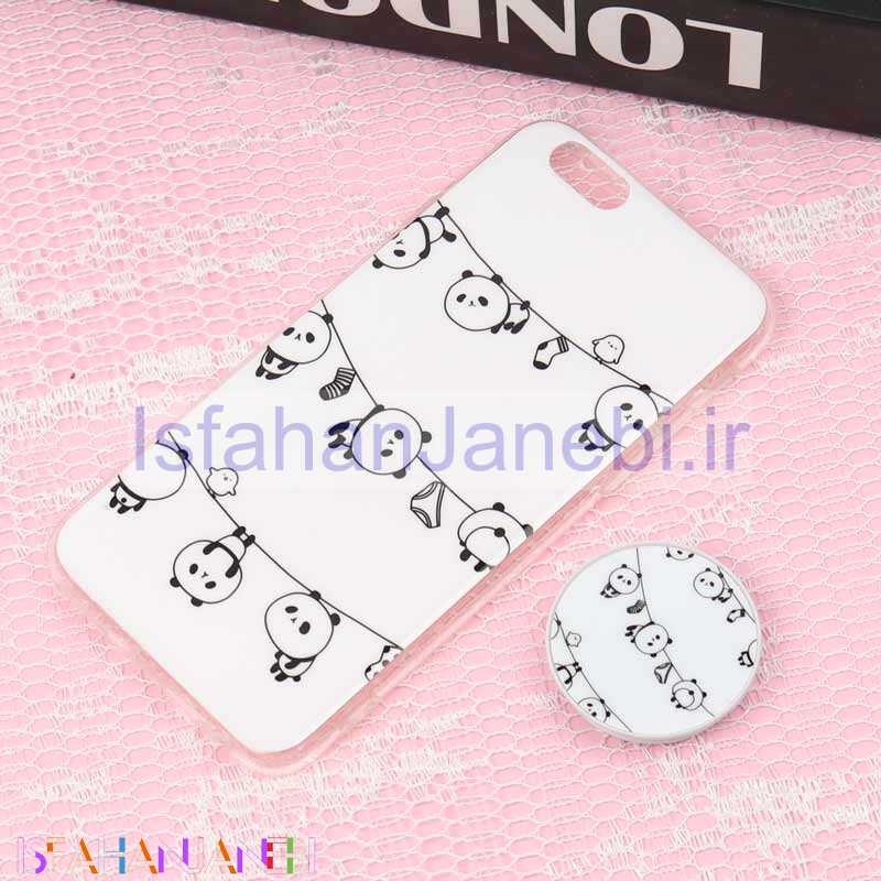 اصفهان جانبی-قاب سوپر IMD دور شفاف پاپ سوکت دار iPhone 6/6s پاندا