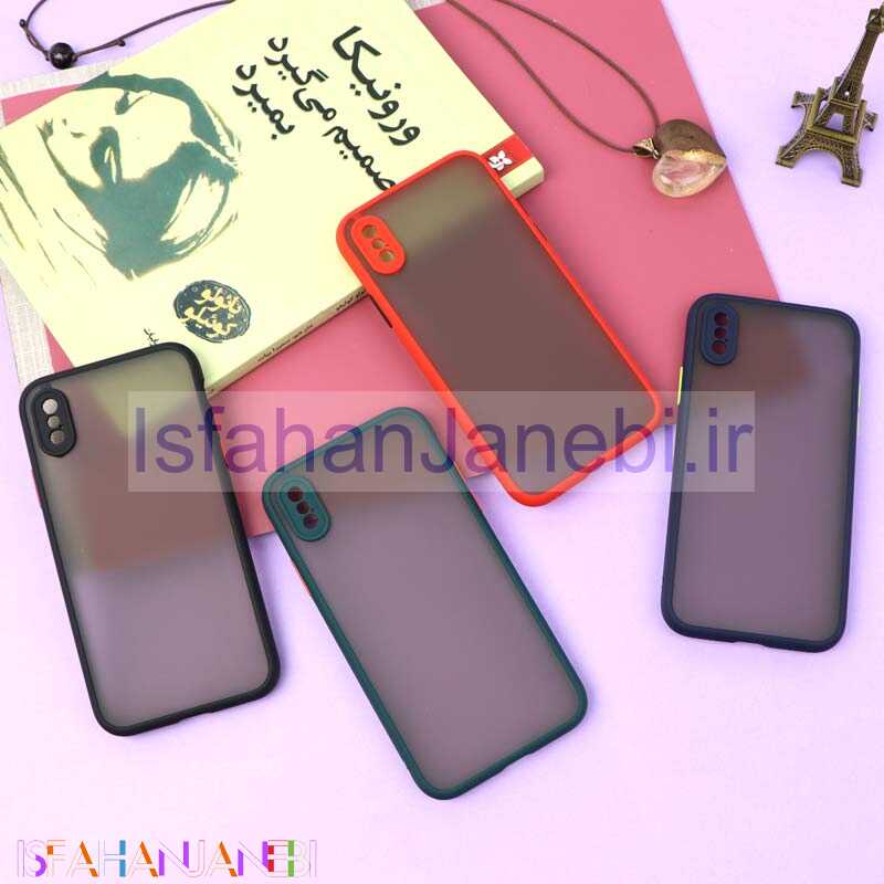 اصفهان جانبی-قاب PC مات محافظ لنز دار iPhone X/XS