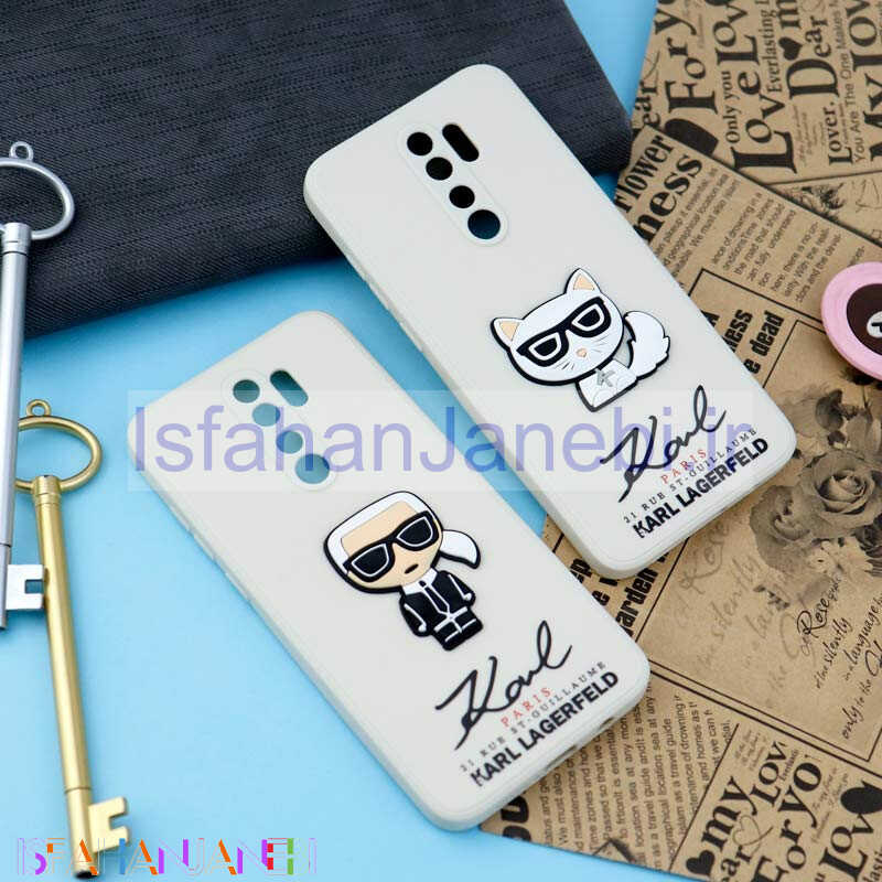 اصفهان جانبی-قاب سیلیکونی عروسکی کارل محافظ لنزدار Xiaomi Redmi Note 8 Pro