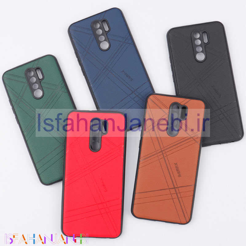 اصفهان جانبی-قاب چرمی Remax شیائومی Redmi 9 / 9 Prime محافظ لنزدار