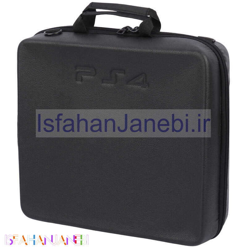 اصفهان جانبی-کیف کنسول بازی PS4 چرمی طرح Play Station 4 زمینه مشکی کد 2