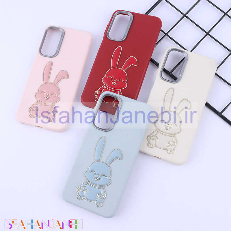 اصفهان جانبی-قاب چرمی ژله ای Leather سامسونگ Galaxy A16 4G / A16 5G طرح خرگوش