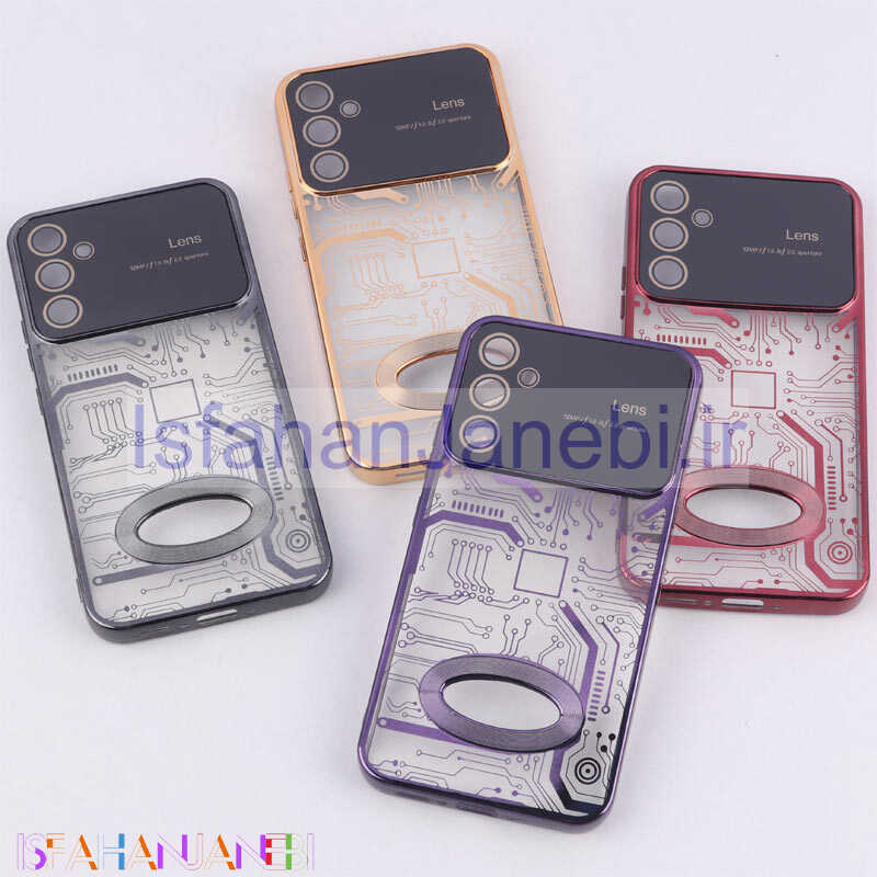 اصفهان جانبی-قاب My Case شفاف طرح دار Lens Aperture محافظ لنزدار Samsung Galaxy A34