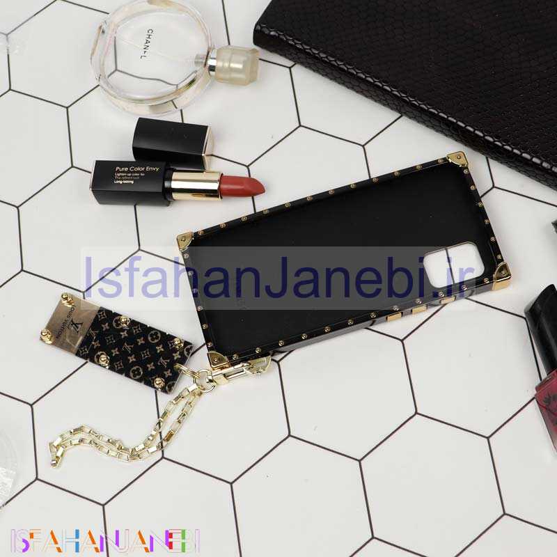 اصفهان جانبی-قاب فانتزی صندوقی LV مشکی طلایی + آویز دستی Samsung A51