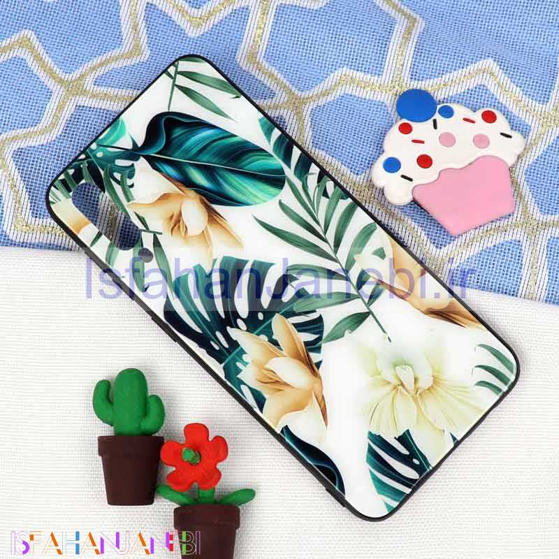 اصفهان جانبی-قاب پشت گلسی طرح برگ Samsung A30s / A50s