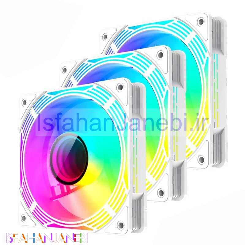 اصفهان جانبی-فن کیس گیم مکس GameMax KF300R ARGB White 12*12 بسته 3 عددی